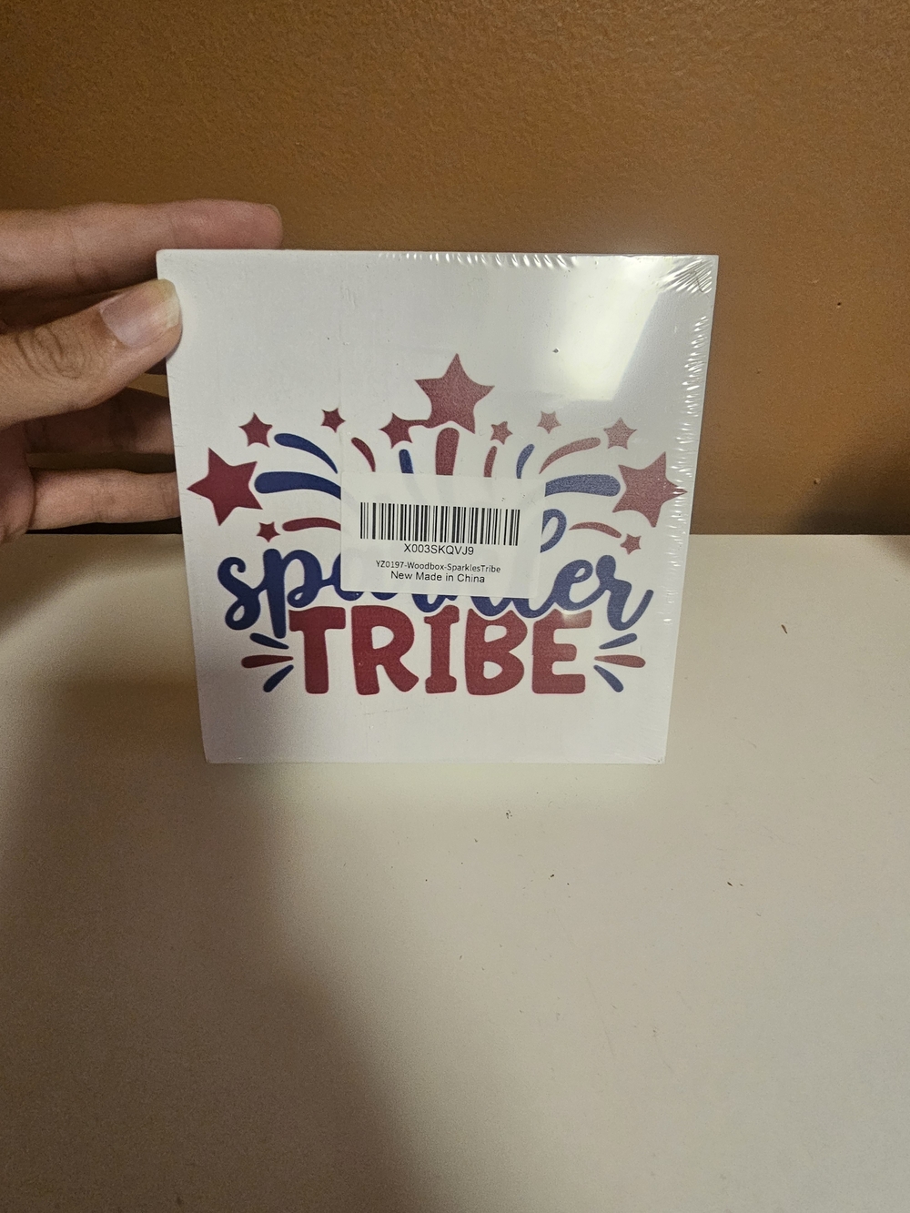 Sparkler Tribe Decorative Wall Sign - Red & Blue
